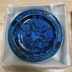 青釉薬の装飾皿 オリジナルボックス付き