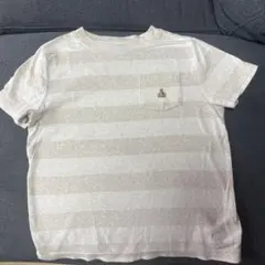 GAP ギャップ ボーダー 半袖Tシャツ くま刺繍 ポケット付き 110