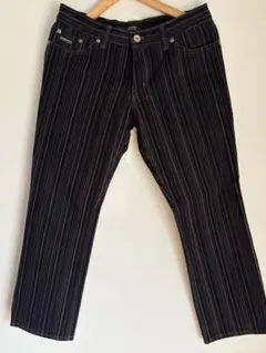 【美品】バーバリーブラックレーベル ストレッチ ノバストライプパンツ 76 S