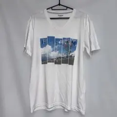 オンボード LL Tシャツ 半袖 Vネック フォト 風景 白 BLOOM 夏