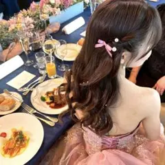 結婚式　ブライダル　ヘアアクセサリー　リボン　パール　イヤリング　まとめ売り