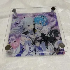 リゼロ Re:ゼロから始める異世界生活 クリアクロック 時計 エミリア レム