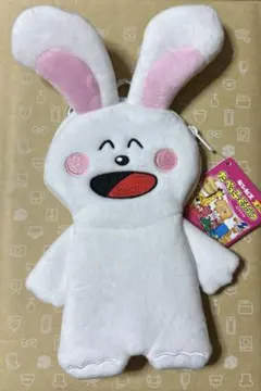 たべっ子どうぶつ　ダイカットポーチ　ウサギ カラビナ付き