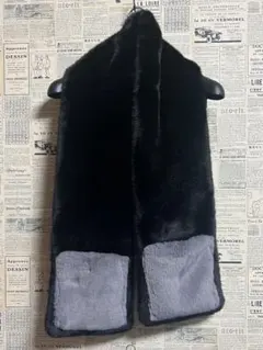 ポケットたくさん　フェイクファー　ストール