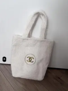 CHANEL ノベルティミニトートバッグ ラメホワイト