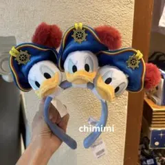 香港ディズニー　ドナルドタック誕生日　ドナルドカチューシャセット