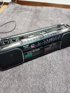 昭和レトロ SHARP QT-Y13U ダブルカセットラジカセ 動作確認済