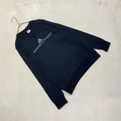 OA2824【アディダス】スウェット【L】トレーナー ロゴデザイン ブラック