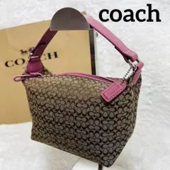 コーチ アクセサリーポーチ バニティポーチ ミニハンドバッグ シグネチャー