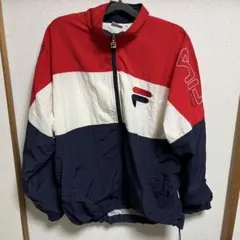 FILA ナイロンジャケット レッド/ホワイト/ネイビー