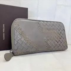 希少✨ボッテガヴェネタ イントレチャート 編み込み ステッチ 刺繍 長財布