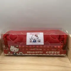 HELLO KITTY ペンケース レッド 赤 大容量筆入れ