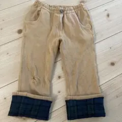 ファミリア 長ズボン フルレングス ボトムス 100 緑チェック パンツ