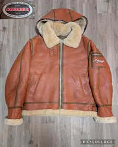 90S【稀少カラー】DAVOUCCI 2XL BIG MOUTON JACKET