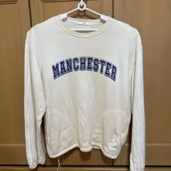 MANCHETERプリント長袖トレーナー