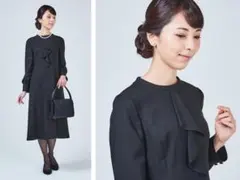 スタンドカラーフレアワンピース　form forma 　ブラックフォーマル　喪服