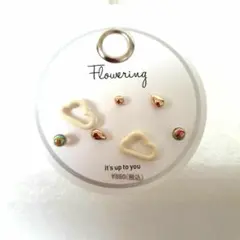 【新品】Flowering　小さなピアス7個セット　ステンレスポスト
