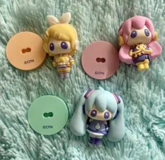 ボカロ　初音ミク　鏡音リン　巡音ルカ　ラバーマスコット　ダイソー　100均