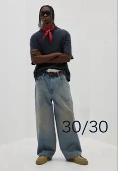 H&M super baggy スーパーバギー デニム W30/30