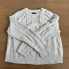 GAP ケーブルニットセーター L アイボリー