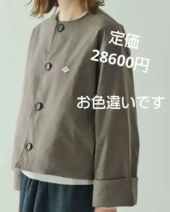 DANTON ダントン ノーカラージャケット カラーレスジャケット ブラックのサムネイル