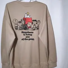 新品 トレーナー XL スヌーピー 集合 ピーナッツ 75周年 スウェット 刺繍