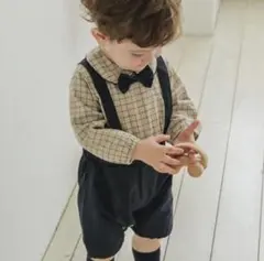 【ベビーフォーマル】タキシード　スーツ　ロンパース　60 70 80 90