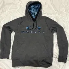 OAKLEY フード付きパーカー Mサイズ ブルー/グレー