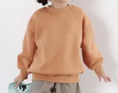 devirock スウェット 裏起毛 トレーナー オレンジ 150