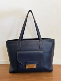 FURLA フルラ トートバッグ レザー ネイビー 紺 A4のサムネイル