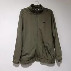 adidas オリーブ ジップアップジャケット