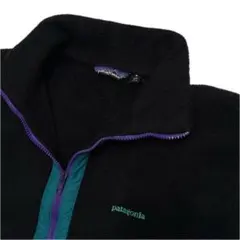USA製 80’s Patagonia ハーフジップ フリース Sサイズ 黒