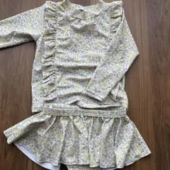 新品　テータテート　90花柄長袖ベビー水着(女の子)