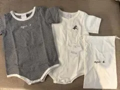 【新品未使用】agnes b. ベビー ロンパース 2枚セットのサムネイル