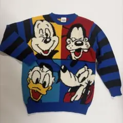 ディズニー　ヴィンテージニット　古着　ディズニーストア　ミッキー　ミッキーマウス