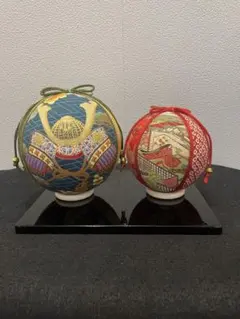 手毬 手鞠てまり 刺繍 端午の節句 No46 鯉のぼり 菖蒲 ＆裏兜 座布団付き 手毬 手鞠てまり 刺繍 端午の節句 No46 鯉のぼり 菖蒲 ＆裏兜 座布団