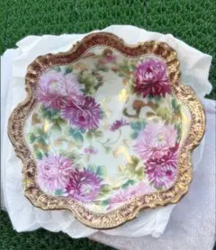 豪華✳︎金彩 金盛 菊文様 オールドノリタケ プレート 皿 ボウル アンティークのサムネイル