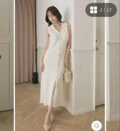 新品未使用 タグ付 snidel 金ボタン ジレワンピース 1 スナイデル