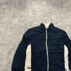 S相当 ナイキ リバーシブル アウター ジャケット 刺繍ロゴ ネイビー ベージュ