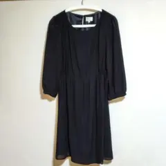 EMM A JAMES 黒 七分袖ワンピース サイズ11
