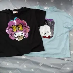 サンリオ Tシャツ 2枚セット 110cm スパンコール