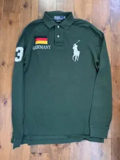 polo ralph lauren グリーン 長袖ポロシャツ ビッグポニードイツ