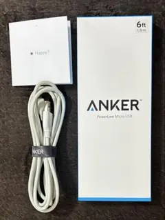 ANKER PowerLine Micro USB 6ft アンカーケーブル 白