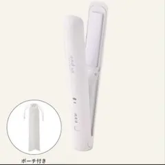 ホワイト ストレートヘアアイロン USB-C充電 スリーコインズ