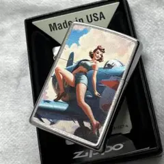 希少 ZIPPO TIGER GIRL飛行機ディスプレイ付き - メルカリ