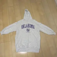 【Lovetoxic】プリント グレー スウェットパーカー Mサイズ