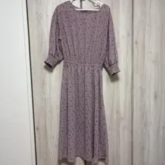 花柄ロングワンピース【七分丈】