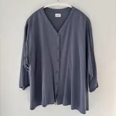 URBAN RESEARCH DOORS ブルーグレー 七分袖シャツ