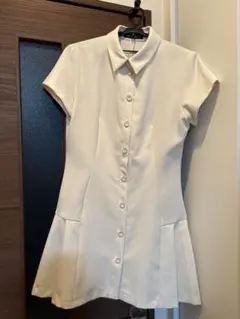 ZARA 白　半袖　シャツワンピース