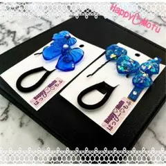 推しカラー！？青♥ヘアピン＆ヘアゴム♥5点セット